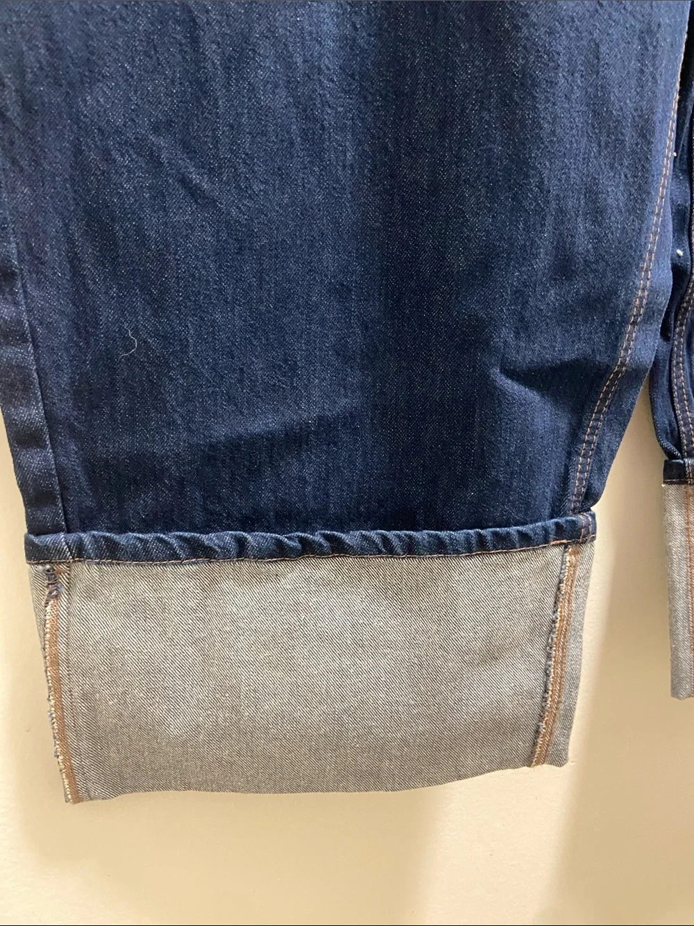 kate spade Indigo Wide-Leg Cuffed Jeans